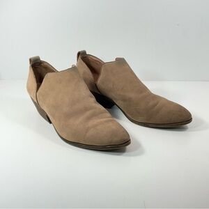 Frye Tan Leather Rowen Size 9 M Slip On Bootie Pointed Toe Ankle Boot 3475041